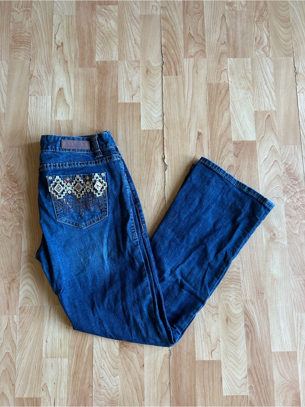 Rock & Roll Women’s Dark Blue Boot Cut Jeans